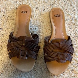 Brown Ugg sandals